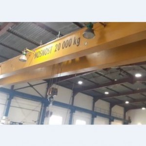 foto crane load 20t rail 22/8m wire hoist DEMAG DH1050